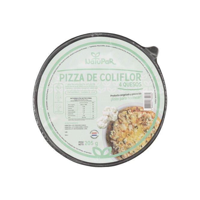 PIZZA DE COLIFLOR 4Q CONG NATUPAR 240GR