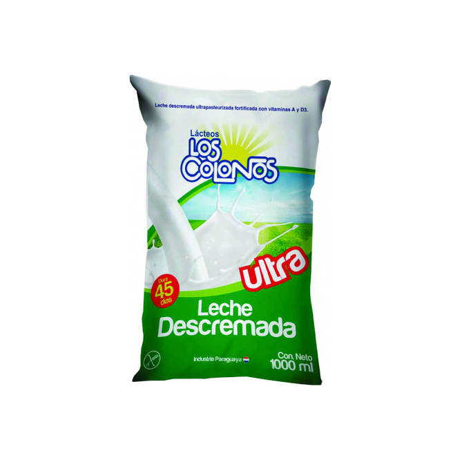 LECHE DESCREMADA ULTRA LOS COLONOS 1LT S