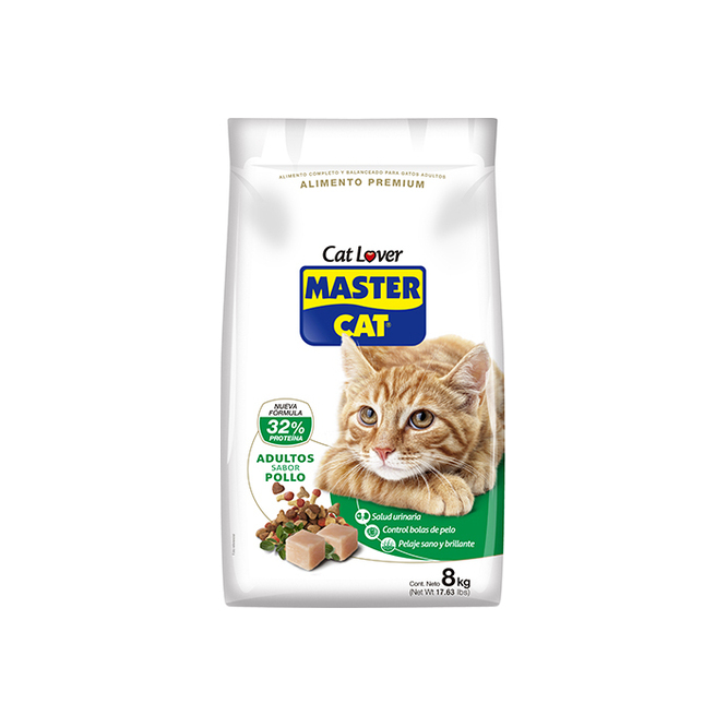 ALIMENTO PGATO MASTER CAT ADUL POLLO 8K