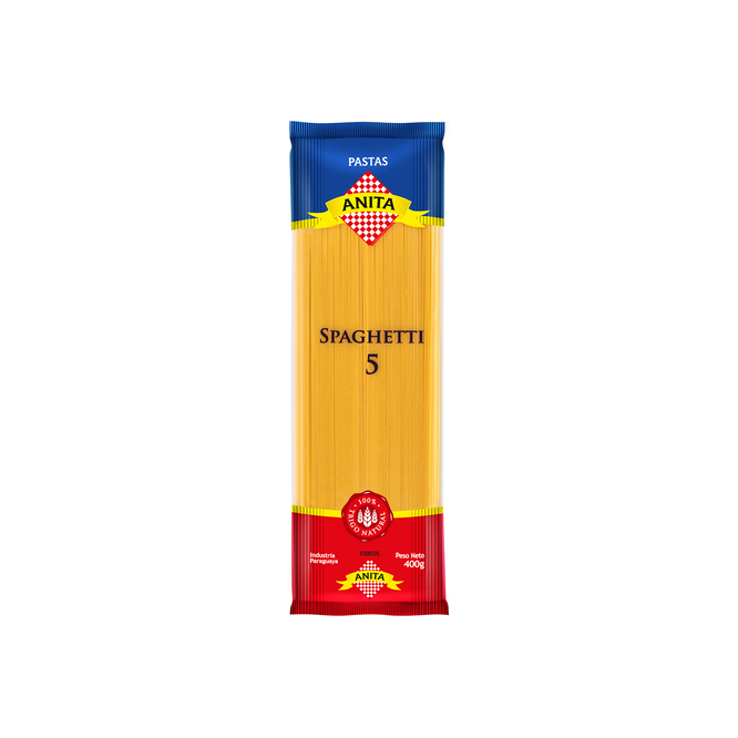 Fideo spaghetti largo paquete Anita 400 gramos