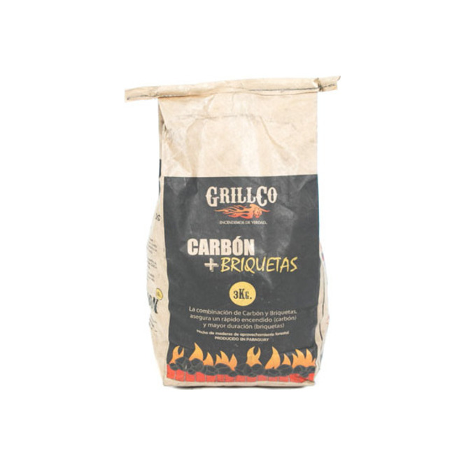 Carbón vegetal mix Grillco 3 kilos