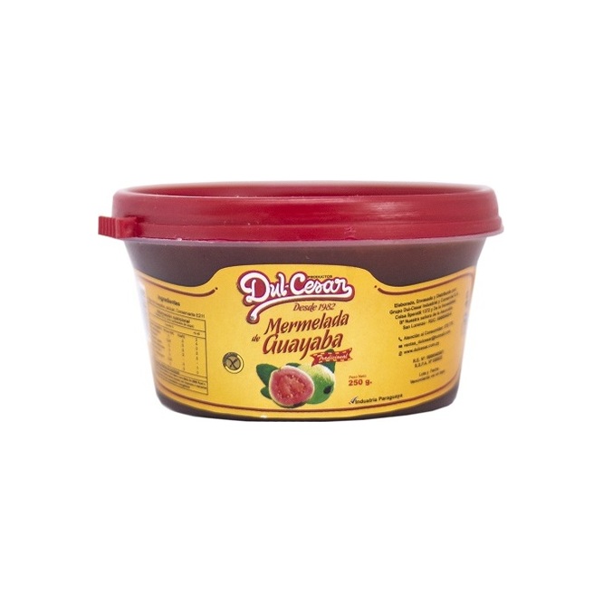 Mermelada sabor guayaba frasco Dulcesar 250 gramos