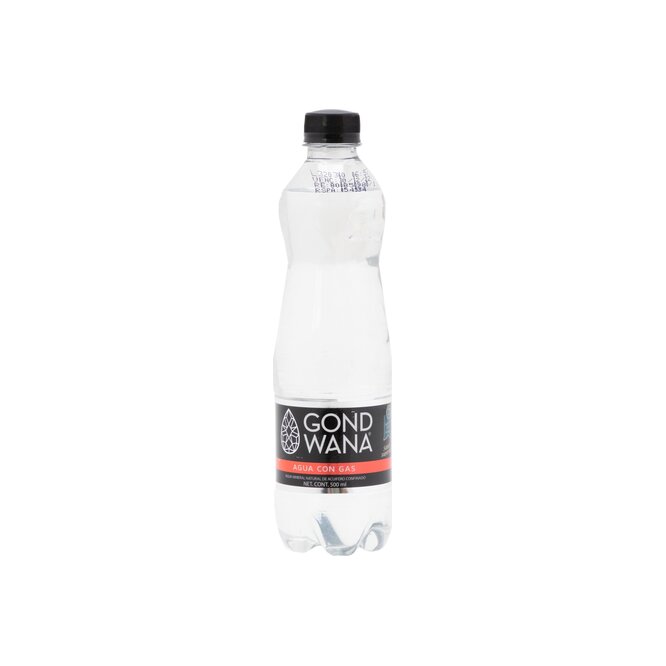 Agua mineral con gas en botella Gond Wana 500 ml