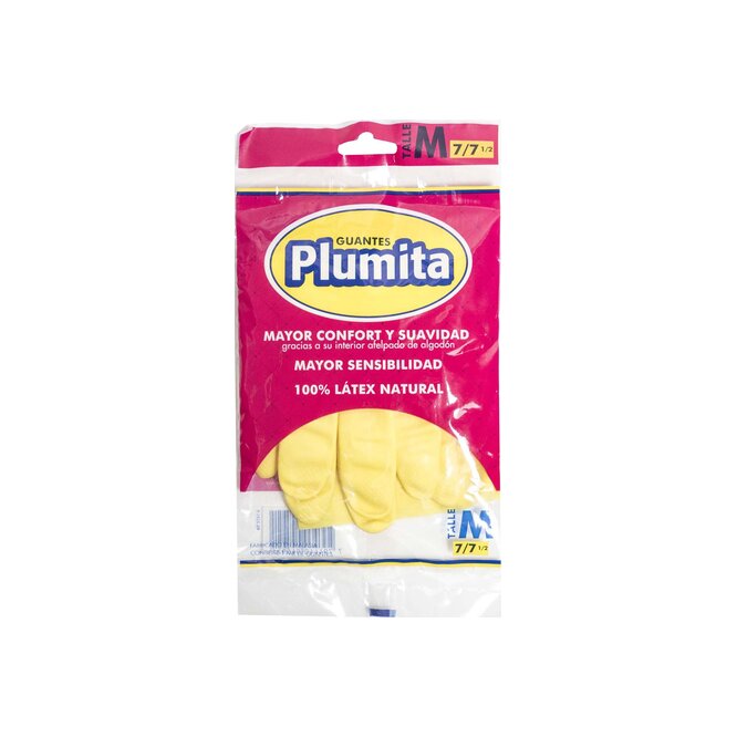 Guante Látex Tamaño Mediano Plumita
