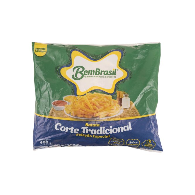 Papas prefritas congeladas Bem brasil 400 gramos