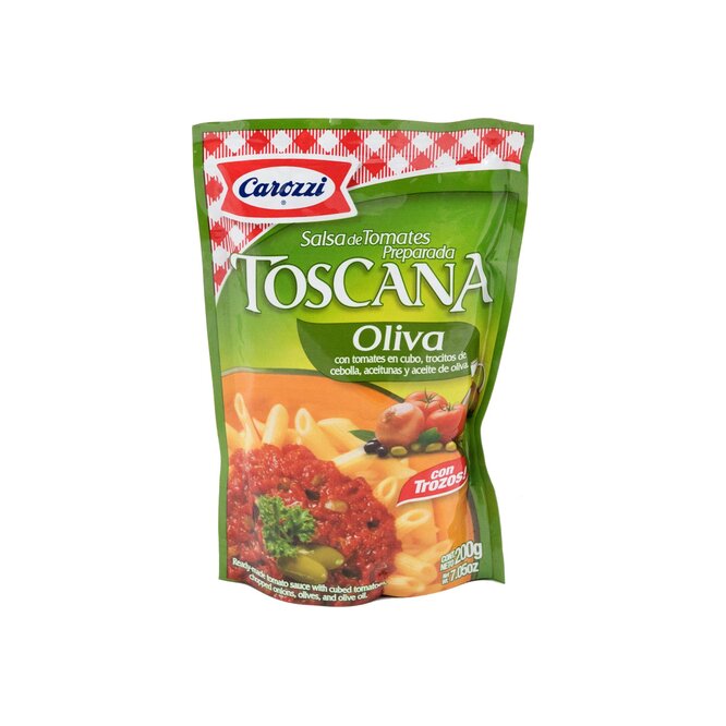 Salsa toscana oliva bolsa Carozzi 200 gramos