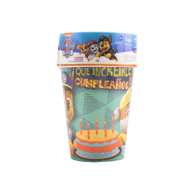 Vasos con diseño Paw Patrol en paquete Argos 6 unidades