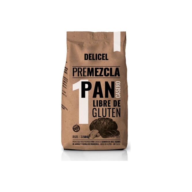Premezcla Para pan sin gluten Delicel 500 gramos