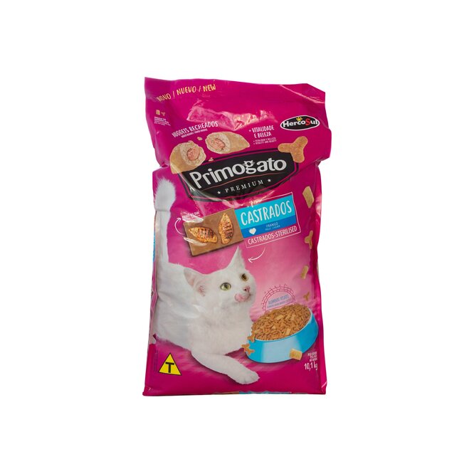 Alimento para gato castrado sabor pollo Primogato 10,1 kilos