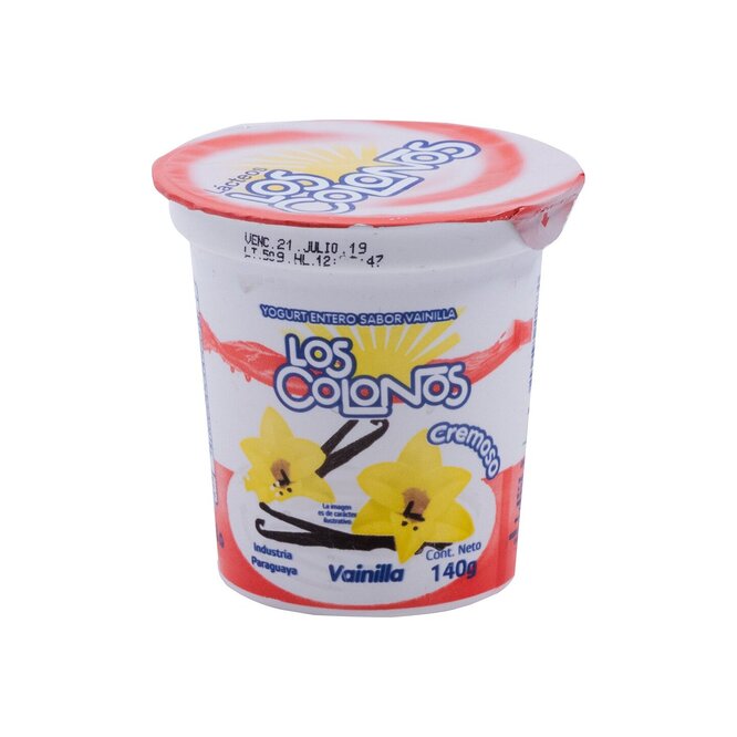 Yoghurt vainilla entero Los colonos 140 ml