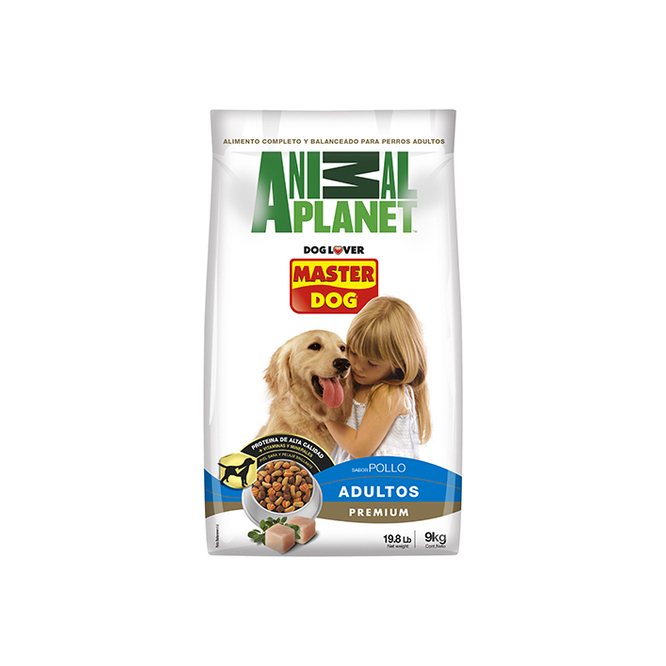 Alimento para perro adulto sabor pollo Master Dog 9 Kilos