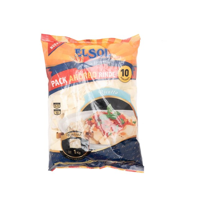 RAVIOLES RICOTTA 1KG EL SOL BSA