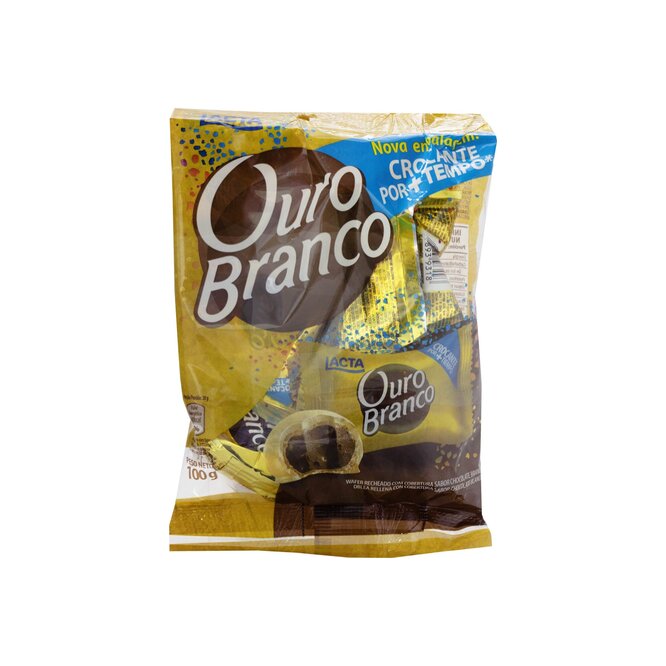 Bombones ouro branco oblea rellena paquete Lacta 100 gramos