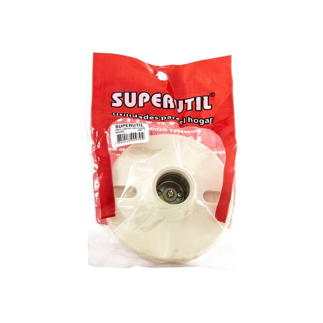 Porta lámpara tipo plafón base mediana Superútil 1 unidad