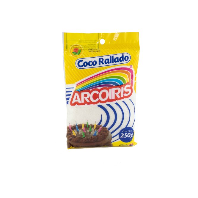Coco rallado paquete Arcoíris 250 gramos