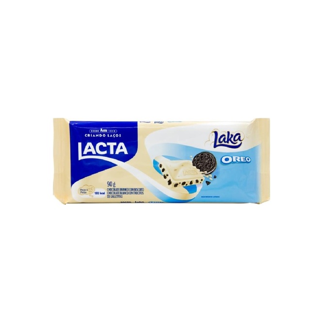 Tableta de chocolate blanco Lacta 80 gramos