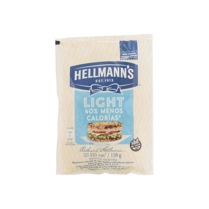 Mayonesa light en sobre Hellmann's 118 gramos