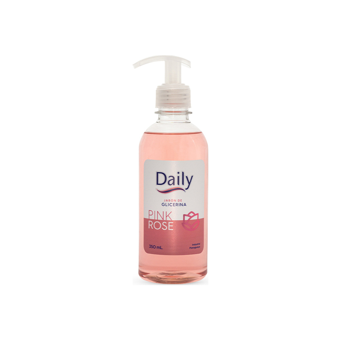 Jabón líquido Pink rose con dosificador botella Daily 350 ml