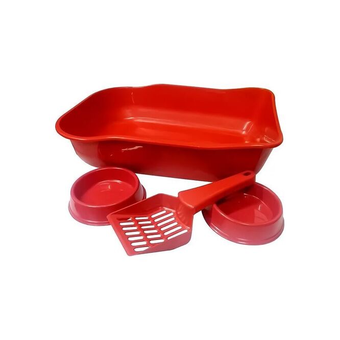 Bandeja kit para gatos rojo Duracat