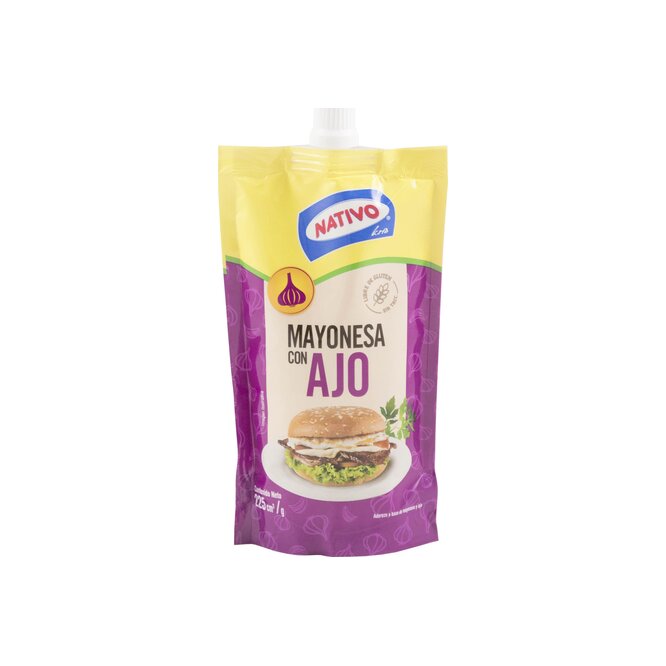 Mayonesa con ajo Nativo 225 gramos