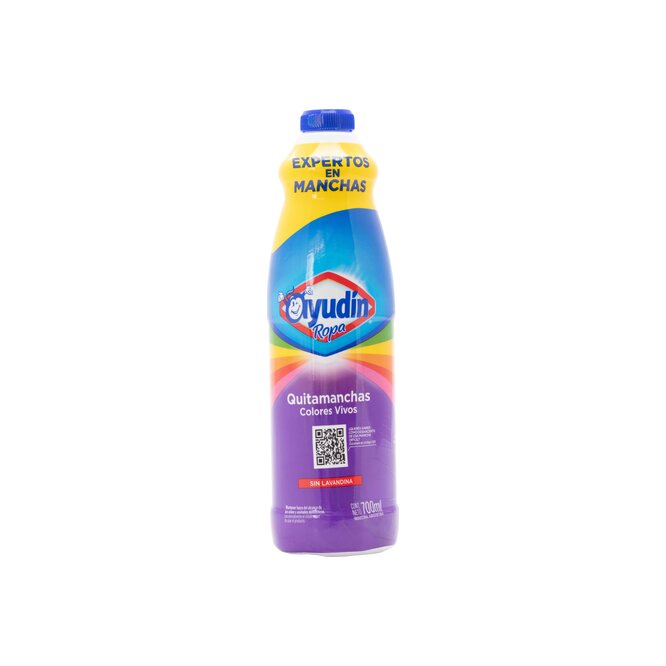Quitamanchas para Ropa Colores Vivos en botella descartable Ayudin 700 ml