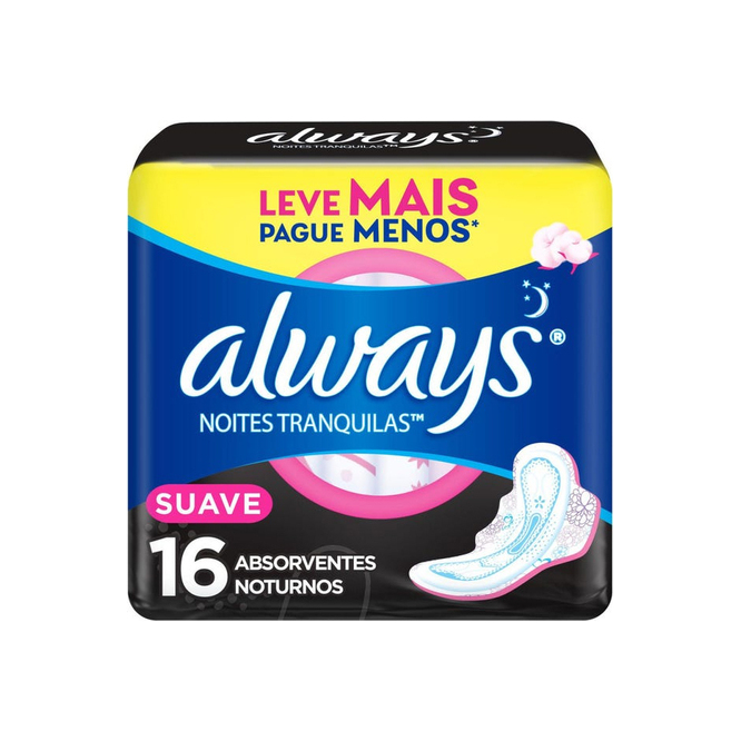 Toalla higiénica suave noche paquete Always 16 unidades