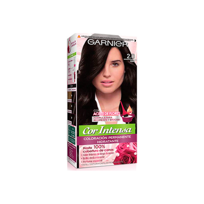 Tinte cabello negro nro. 2.0 cor intensa Garnier por unidad