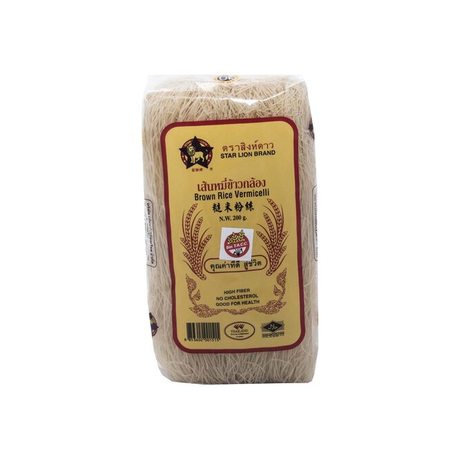 Fideo de Arroz Integral Seco Star Lion 200 gramos