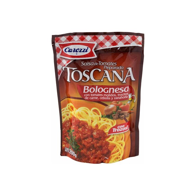 Salsa toscana bolognesa bolsa Carozzi 200 gramos