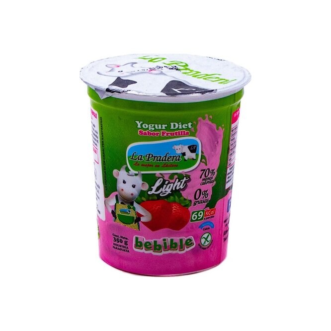 Yogurt dietético sabor frutilla La Pradera 350 ml