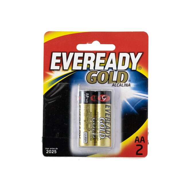 Pila Alcalina AA Eveready 2 unidades