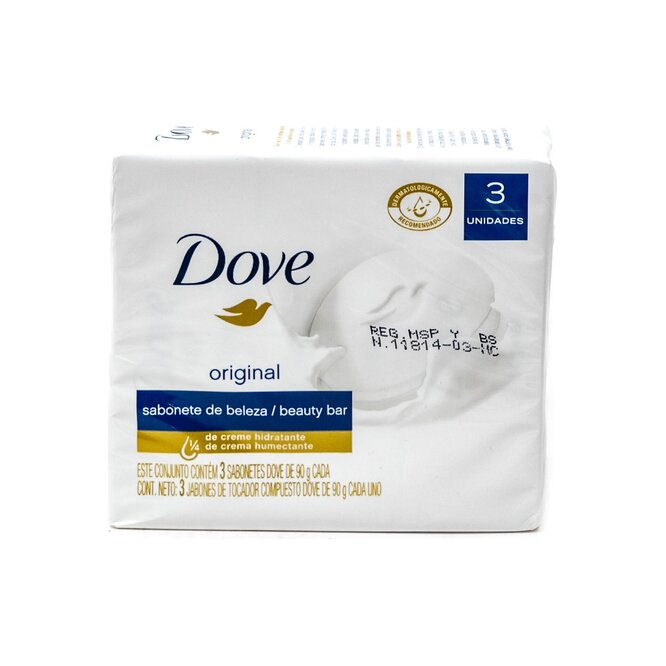 Jabón de tocador original de 90 gramos Dove 3 unidades