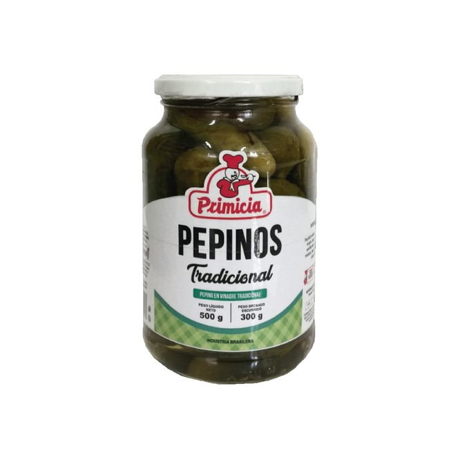 Pepinos tradicional en frasco Primicia 500 gramos