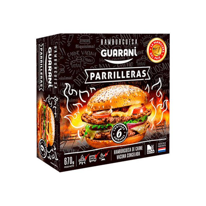 Hamburguesa parrillera paquete Guaraní 6 unidades