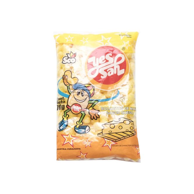 Bocaditos de maíz sabor queso Yes yes 70 gramos