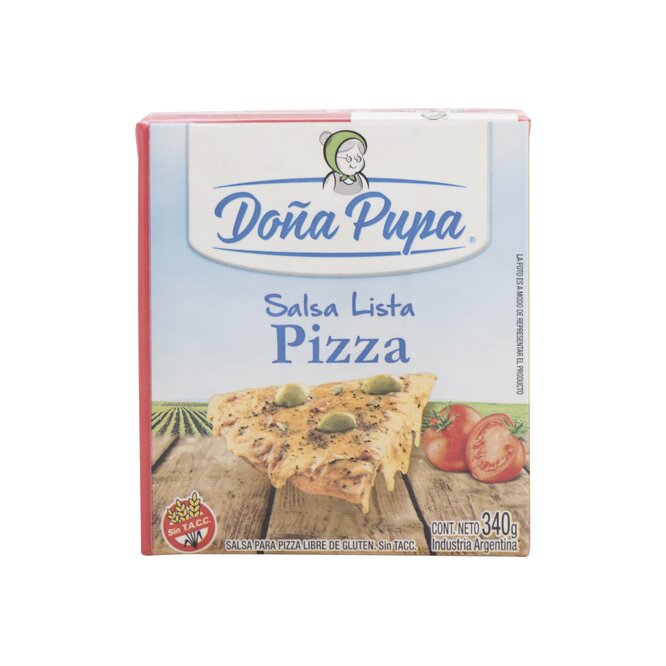 Salsa lista para pizza tetra Doña Pupa 340 gramos