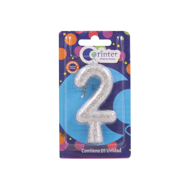 Vela tubular plata N° 2 Corinter 1 unidad
