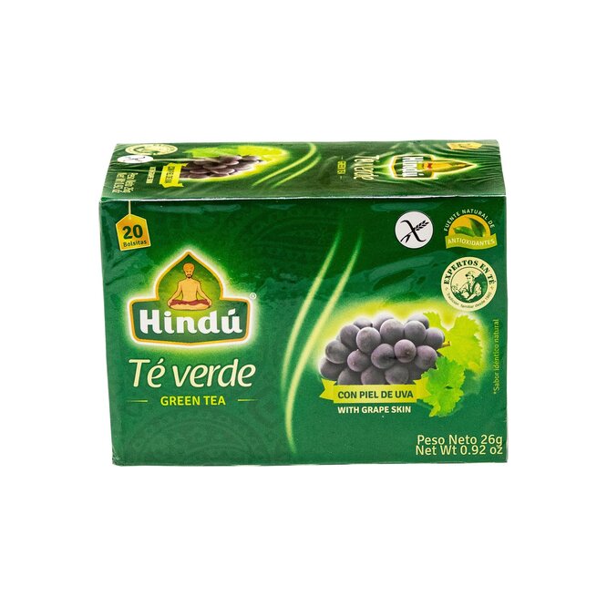 Té verde con piel de uva Hindu 20 unidades