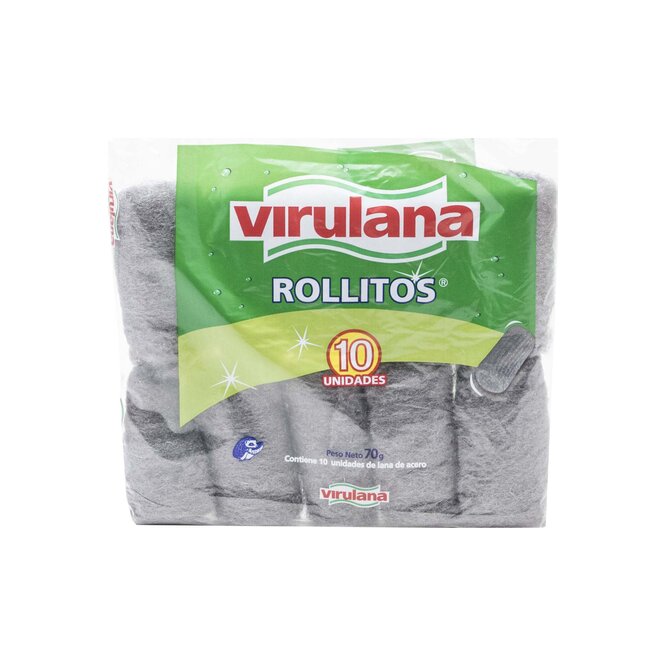 Rollitos de Lana de acero Virulana 10 unidades