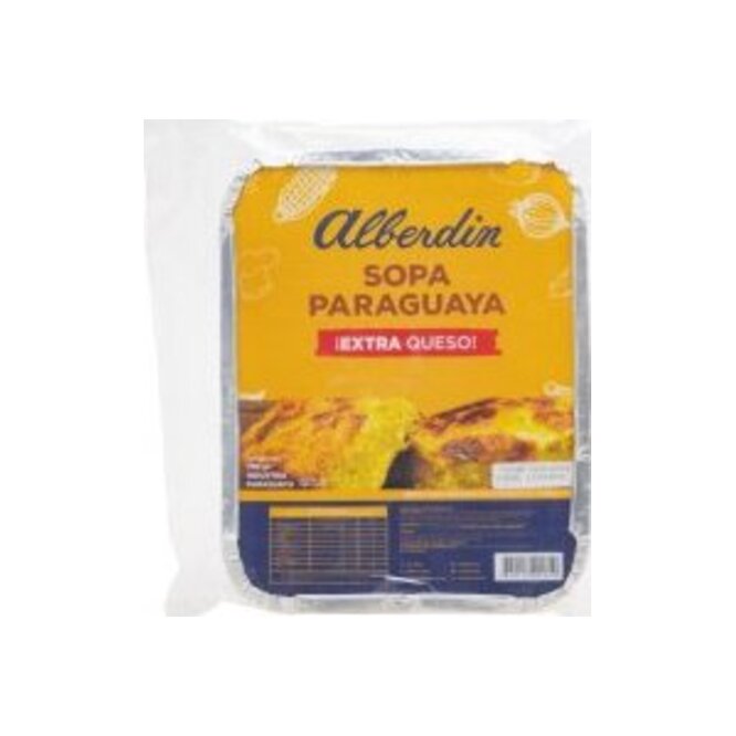 Masa para sopa paraguaya extra queso congelada Alberdin 75 Gramos