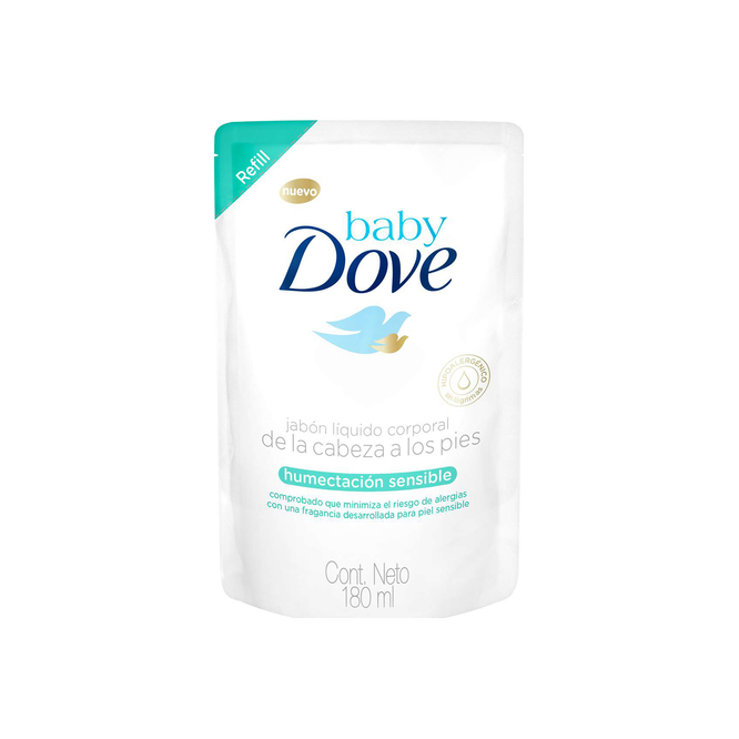 Jabón liquido corporal baby humectación en doypack Dove 180 ml