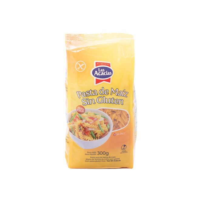 Fideo de maíz sin gluten fusilli Las Acacias 300 gramos