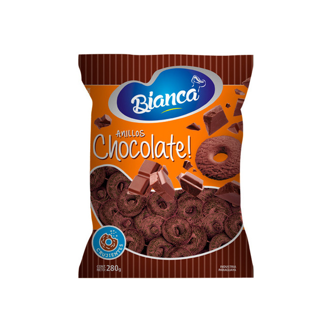 Galletitas anillos de chocolate paquete Bianca 280 gramos