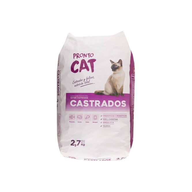 Alimento para gato castrado Pronto cat 2,7 kilos