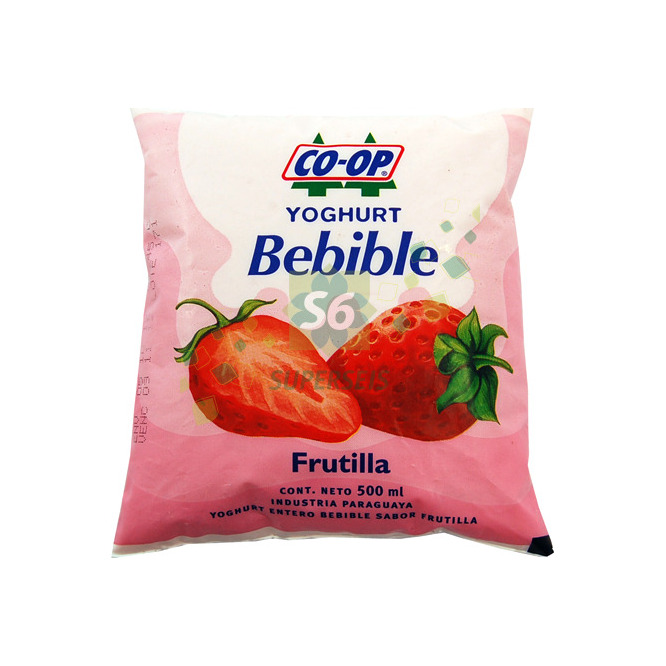 YOGHURT COOP BEB FRUTILLA 500ML CO-OP x