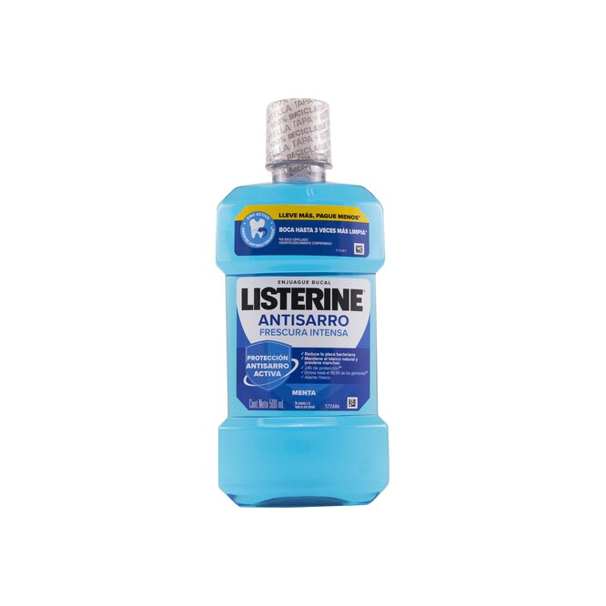 Enjuague bucal anti sarro botella Listerine 500 ml