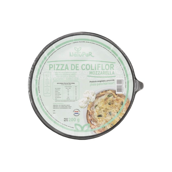 PIZZA DE COLIFLOR MOZZ CONG NATUPA 200GR
