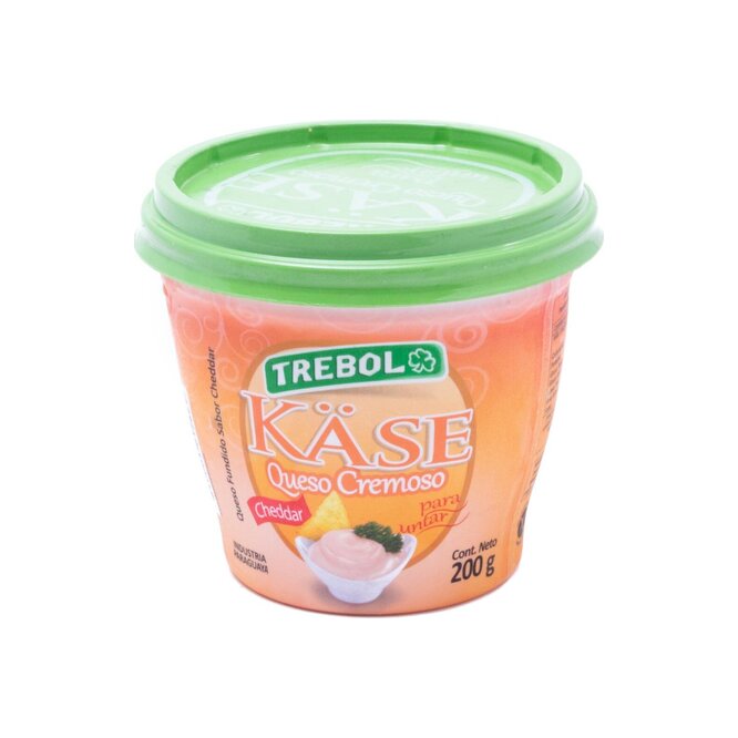 Queso untable sabor a cheddar pote Trébol 200 gramos
