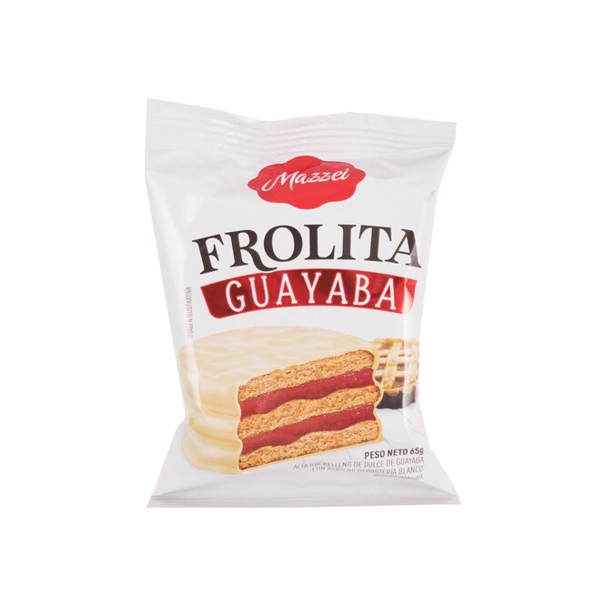 Alfajor con dulce de guayaba paquete Mazzei 65 gramos