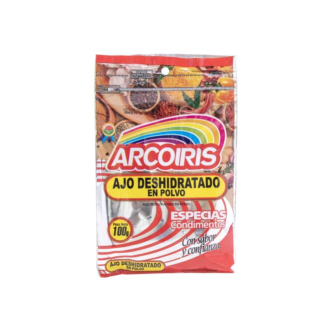 Ajo deshidratado en polvo paquete Arcoíris 100 gramos